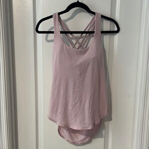 Pink Lululemon Tank Top with a Built in Bra